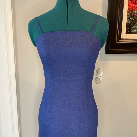BRAND NEW Stretch Denim Fitted Dress - Picture 1 of 5